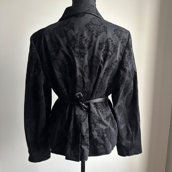 **APOSTROPHE* Plus Black Luxury Is A State Of Mind Tie-Waist Blazer Size 14 - Picture 4 of 7